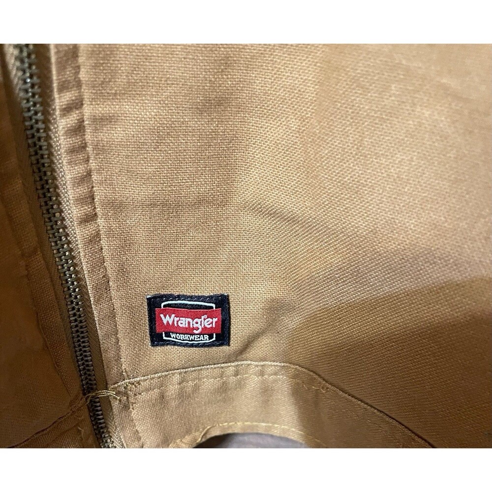 Brown Lightweight Wrangler Zip Up Work Jacket XL - Picture 3 of 6